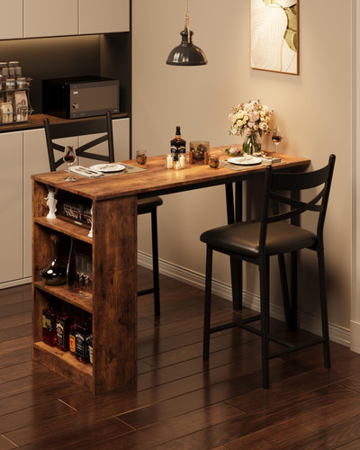 Compact piece bar table - 3-piece,