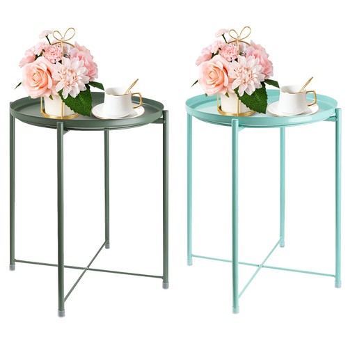 Metal end table small side - table,