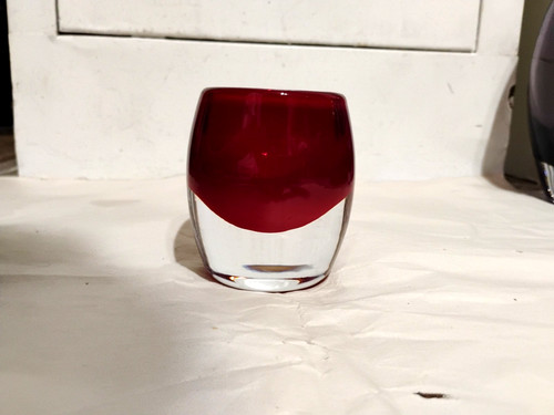 Crimson votive candle holder - crimson,